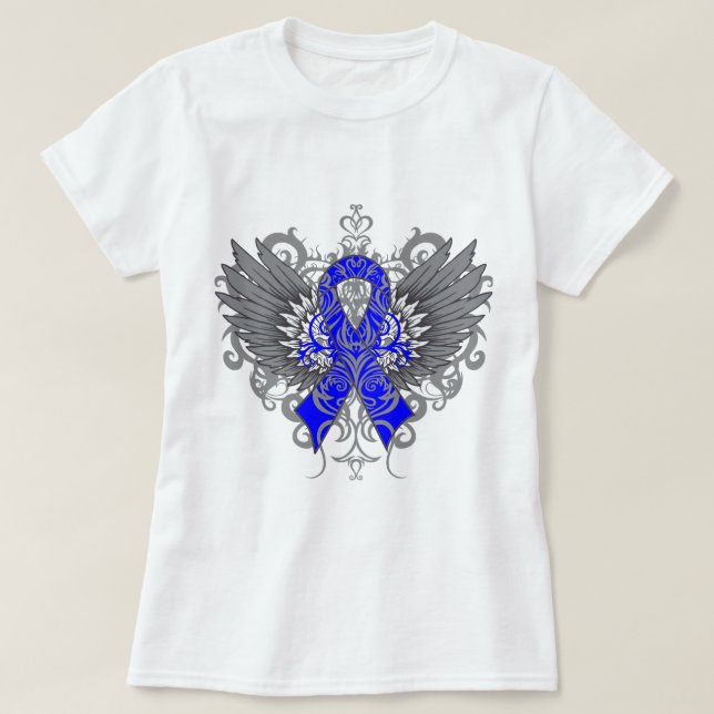 Camiseta Alas Guay de cáncer rectal (Diseño del anverso)