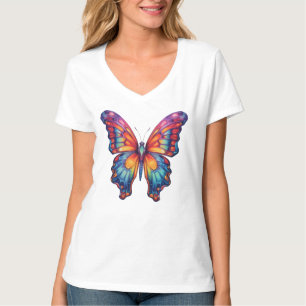 Camiseta Alas Naranjas azules de mariposa