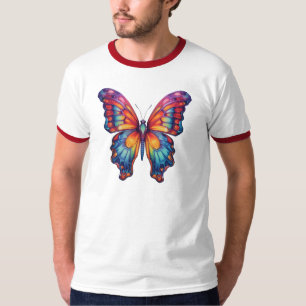 Camiseta Alas Naranjas azules de mariposa