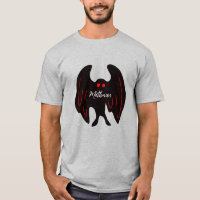 Alas negras de Mothman críptico, ojos rojos