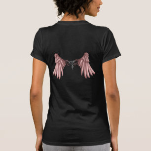 Camiseta Alas nórdicas góticas rosadas