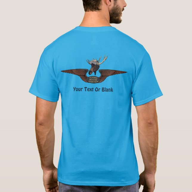 Camiseta Alas piloto de Moose Bush volador (Reverso)