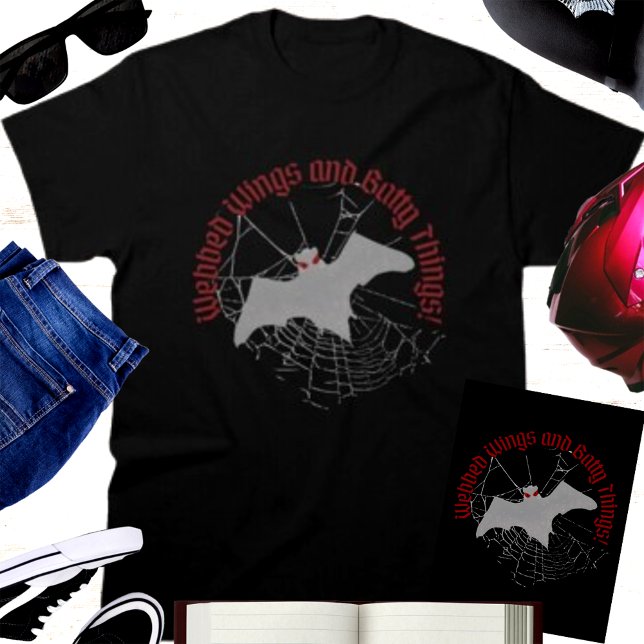 Camiseta Alas Webbed & Batty Things Bat de vampiros de Hall (Subido por el creador)