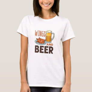 Camiseta Alas y Alas de pollo de Cerveza