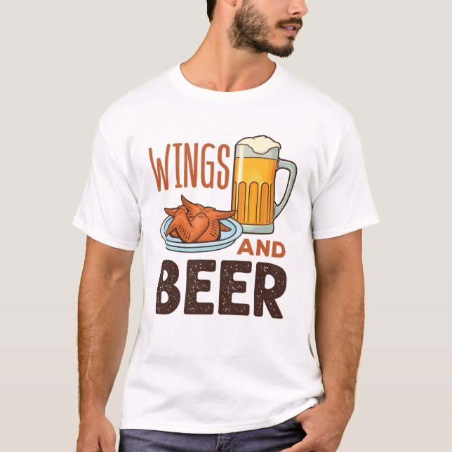 Camiseta Alas y Alas de pollo de Cerveza (Anverso)