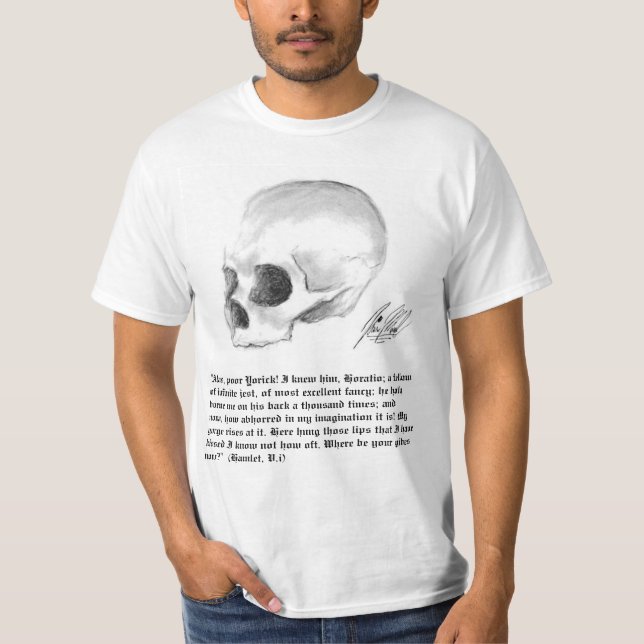 Camiseta ¡Alas, Yorick pobre! (Anverso)