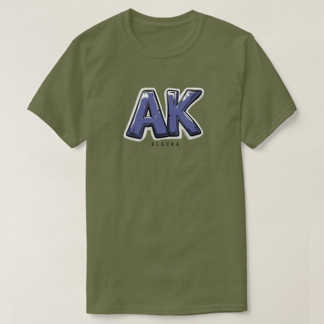 Camiseta Alaska AK (Diseño del anverso)