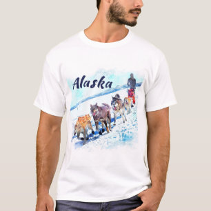 Camiseta Alaska (AK) Un equipo de perros liderados por Wate