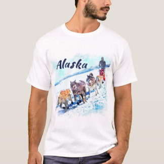 Camiseta Alaska (AK) Un equipo de perros liderados por Wate