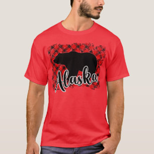 Camiseta Alaska Bear Art Buffalo Plaid Alaskan Last Frontie