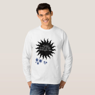 Camiseta Alaska Black Midnight Sun Art
