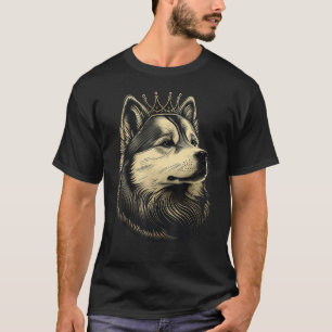 Camiseta Alaska blanco y negro: Malamute