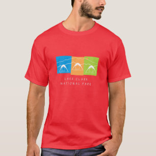 Camiseta Alaska Camping Pescando la Naturaleza de los Estad