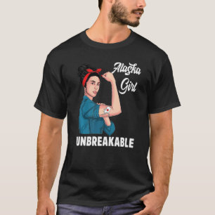Camiseta Alaska Chica inquebrantable Alaska Mapa estatal de