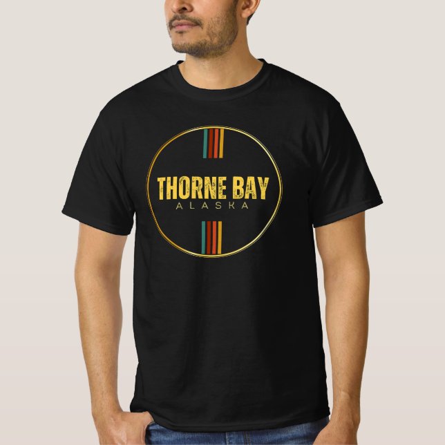 Camiseta Alaska, ciudad de la bahía de Thorne 70 AK (Anverso)