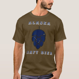 Camiseta Alaska Craft Beer State Flag Estados Unidos de Amé