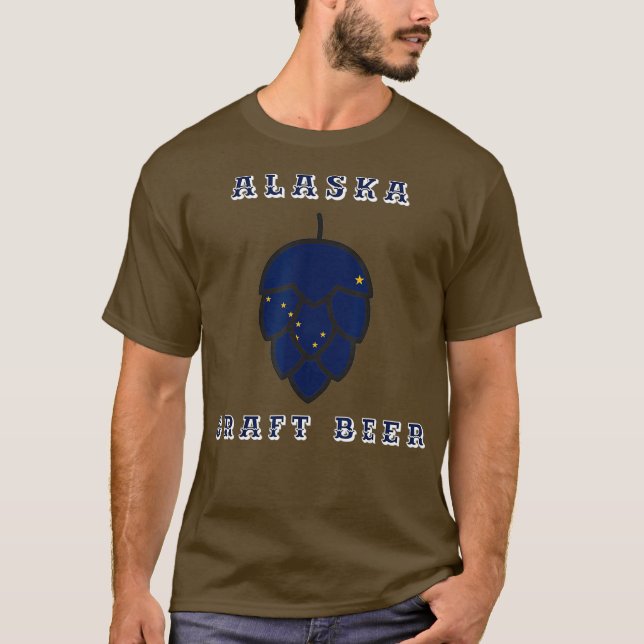 Camiseta Alaska Craft Beer State Flag Estados Unidos de Amé (Anverso)