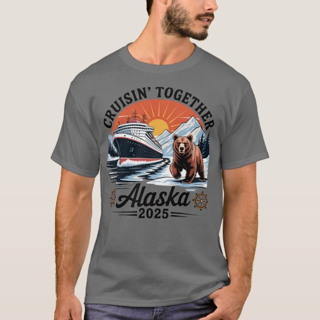 Camiseta Alaska Cruise 2025 Cruisin Together Family Vacatio (Anverso)