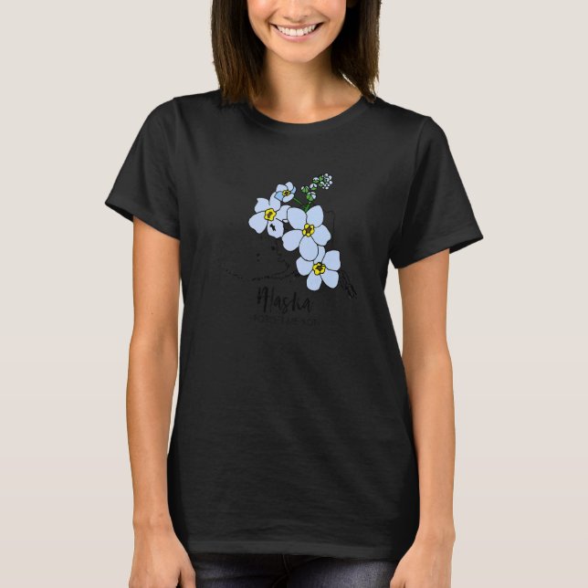 Camiseta Alaska Forget Me Not Flower   (Anverso)