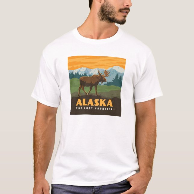 Camiseta Alaska | Frontier Moose (Anverso)