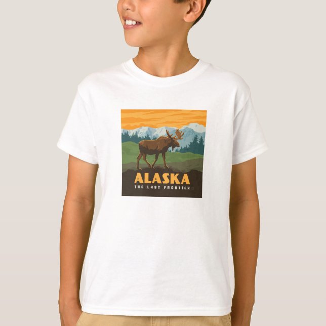 Camiseta Alaska | Frontier Moose (Anverso)