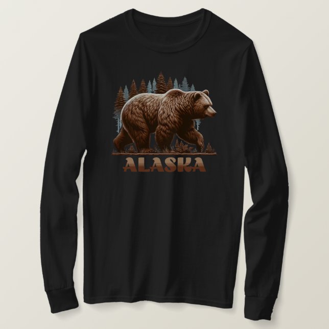 Camiseta Alaska Grizzly Bear (Anverso del diseño)