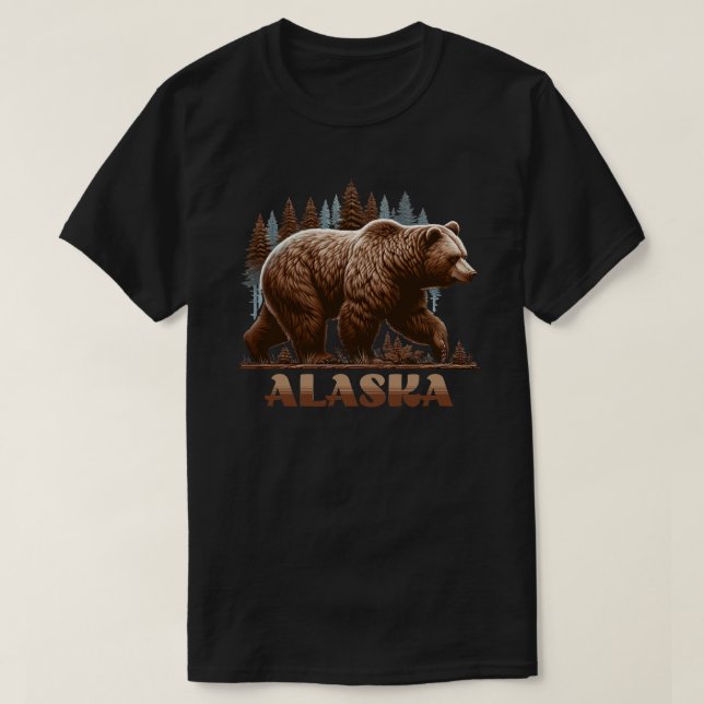 Camiseta Alaska Grizzly Bear (Diseño del anverso)