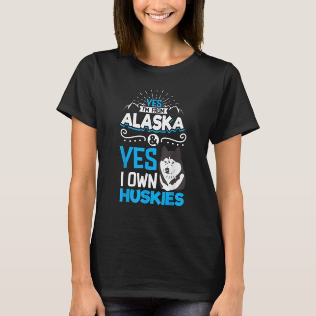 Camiseta Alaska husky sled dog racing and mushing 11 (Anverso)