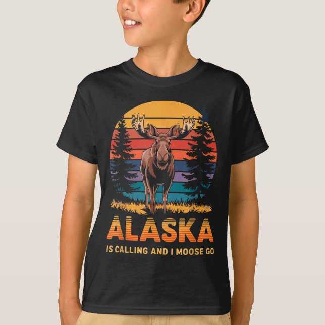Camiseta Alaska Is Calling And I Moose Go Funny Animal Love (Anverso)