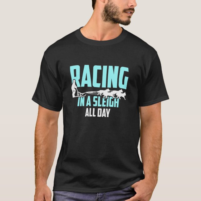 Camiseta Alaska Lanza Carreras De Perro En Un Sleigh Todo E (Anverso)