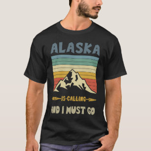 Camiseta Alaska llama a la retro vida silvestre Aurora Bo