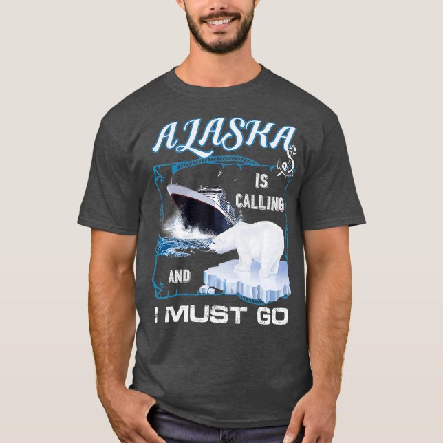 Camiseta Alaska llama y debo    hacer un crucero divertido (Anverso)