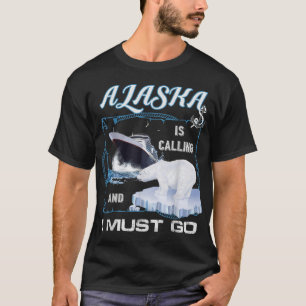 Camiseta Alaska llama y debo irme - Crucero divertido