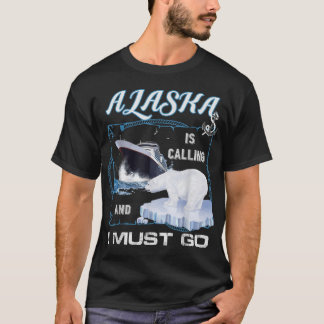 Camiseta Alaska llama y debo irme - Crucero divertido