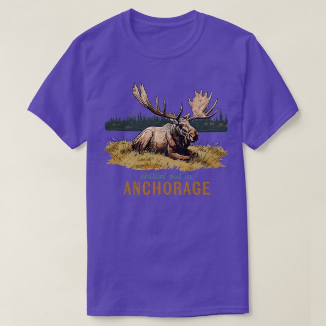 Camiseta Alaska Moose Art Souvenir TShirt (Diseño del anverso)