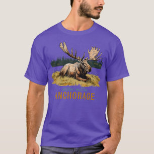Camiseta Alaska Moose Art Souvenir TShirt