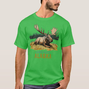 Camiseta Alaska Moose Art TShirt