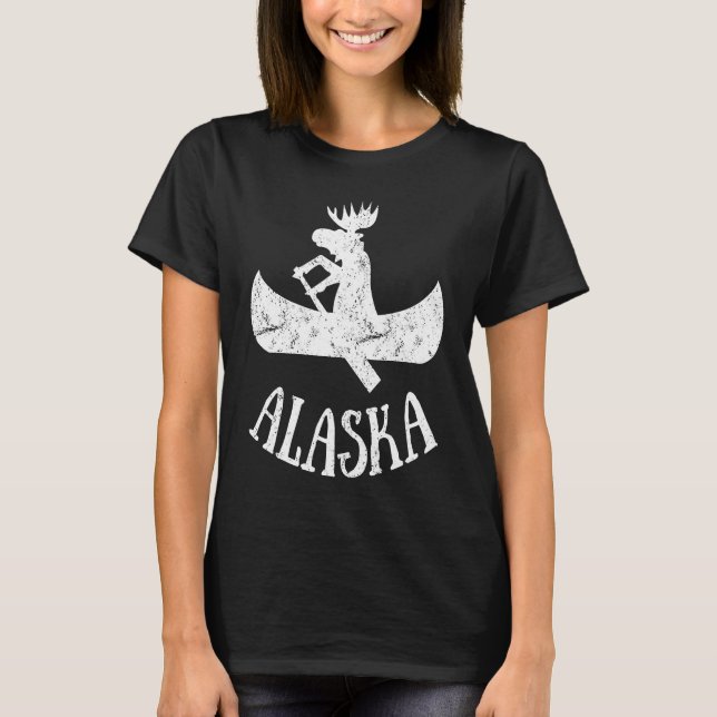 Camiseta Alaska Moose Moose Canoe Vacation (Anverso)