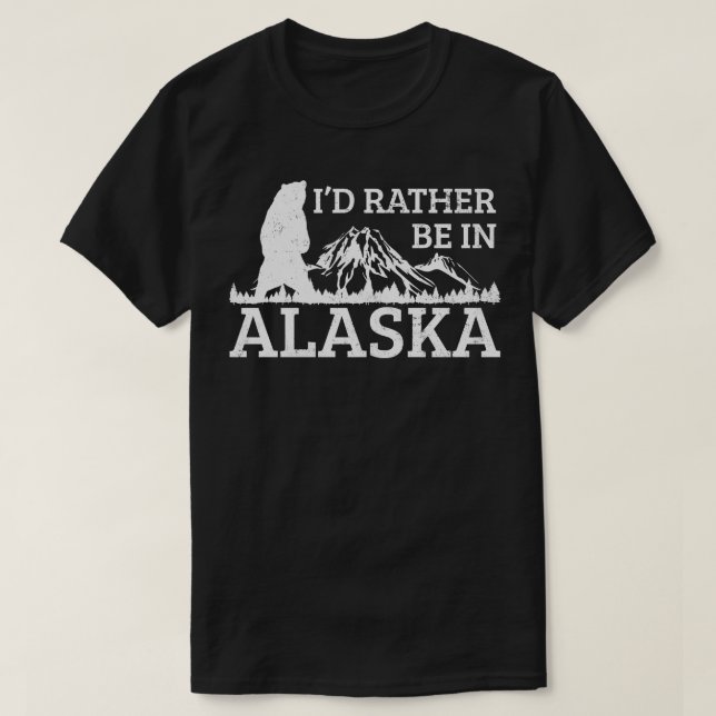 Camiseta Alaska Mountain Hiking Vintage (Diseño del anverso)