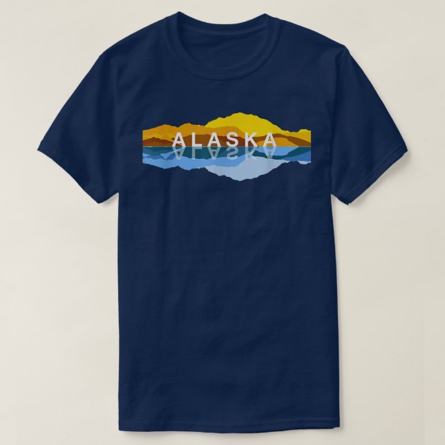 Camiseta Alaska Mountain Reflections - Denali Mountain Souv (Diseño del anverso)