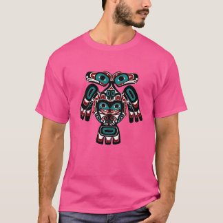Camiseta Alaska Nativo Indio Americano Tlingit Águila Oso C