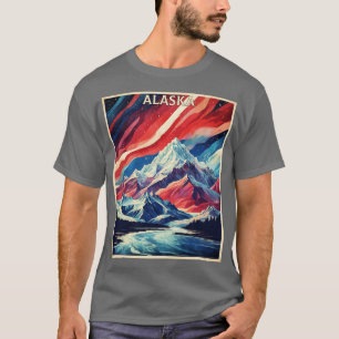 Camiseta Alaska Noche Estelar de Estados Unidos Aurora Bore