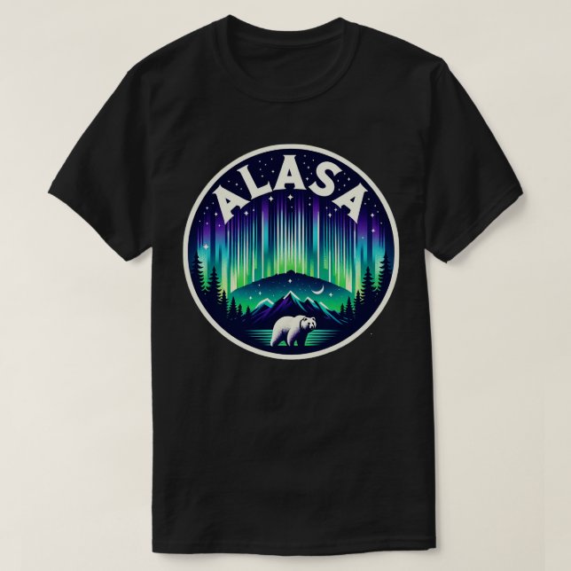 Camiseta Alaska NoNorthern Lights: Ver Vacaciones 1 (Diseño del anverso)