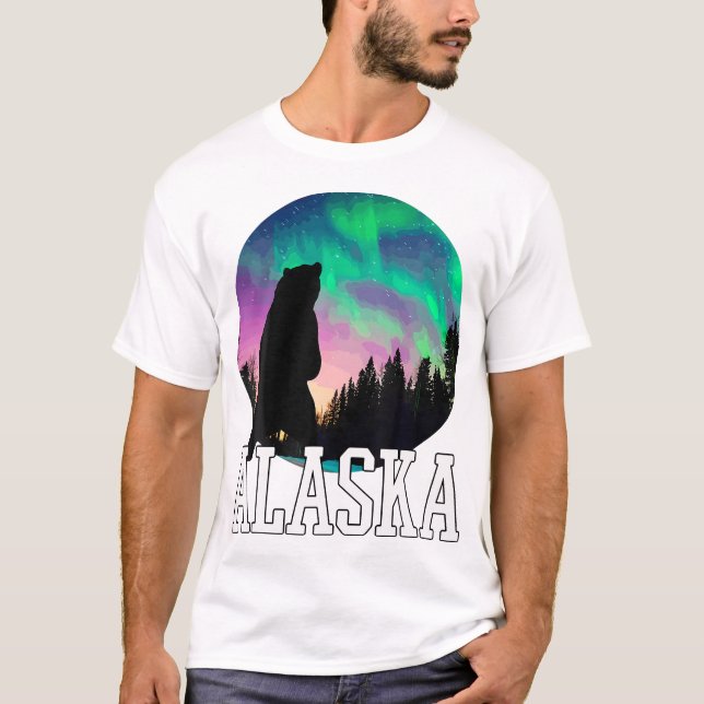Camiseta Alaska NoNorthern Lights Viendo Vacaciones (Anverso)