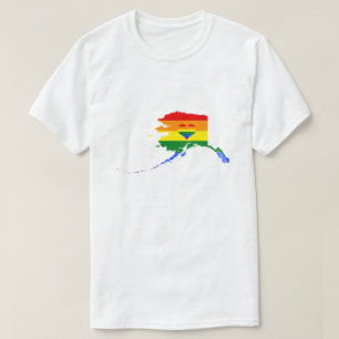 Camiseta Alaska Orgullo Gay Bandera Arcoiris Diseño GLBTQ