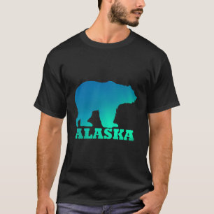 Camiseta Alaska Oso Luz Norte Naturaleza Aurora Boreal