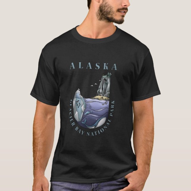 Camiseta Alaska Pacific Ocean Sea Creations Glaciar Bay Nat (Anverso)