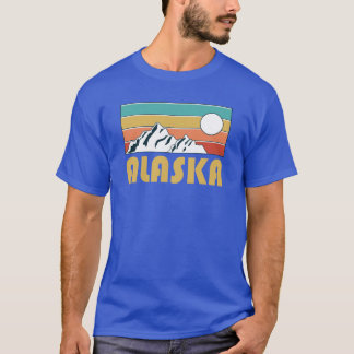 Camiseta Alaska Retro Vintage Alaska Mountain Souvenir Gift