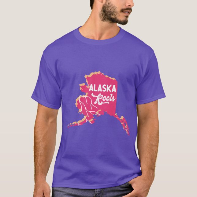 Camiseta Alaska Roots Naranja rosa (Anverso)