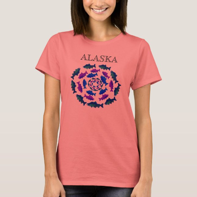 Camiseta Alaska Salmon Circle (Anverso)